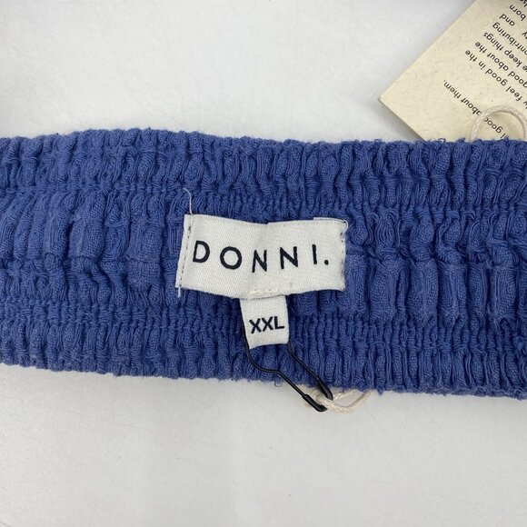 Donni Women’s Size XXL Blue Cotton Waffle Bralette Bra Top NWT - Picture 6 of 10